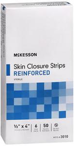 McKesson Skin Closure Strips Reinforced 1/2 Inch X 4 Inches - 50 Packs Of