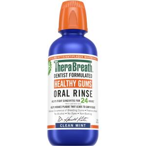 TheraBreath Oral Rinse, Healthy Gums, Clean Mint 16 Fl Oz