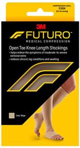 Futuro Open Toe Knee Length Stockings, Small, Firm, Beige, 1 Pair