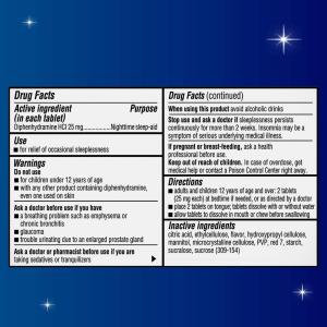 Unisom SleepMelts Nighttime Sleep-Aid, 25 Mg, Tablets, Cherry Flavor