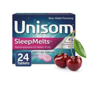 Unisom SleepMelts Nighttime Sleep-Aid, 25 Mg, Tablets, Cherry Flavor