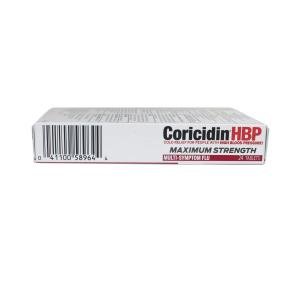 Coricidin HBP Maximum Strength Flu Tablets 20 Ct Box