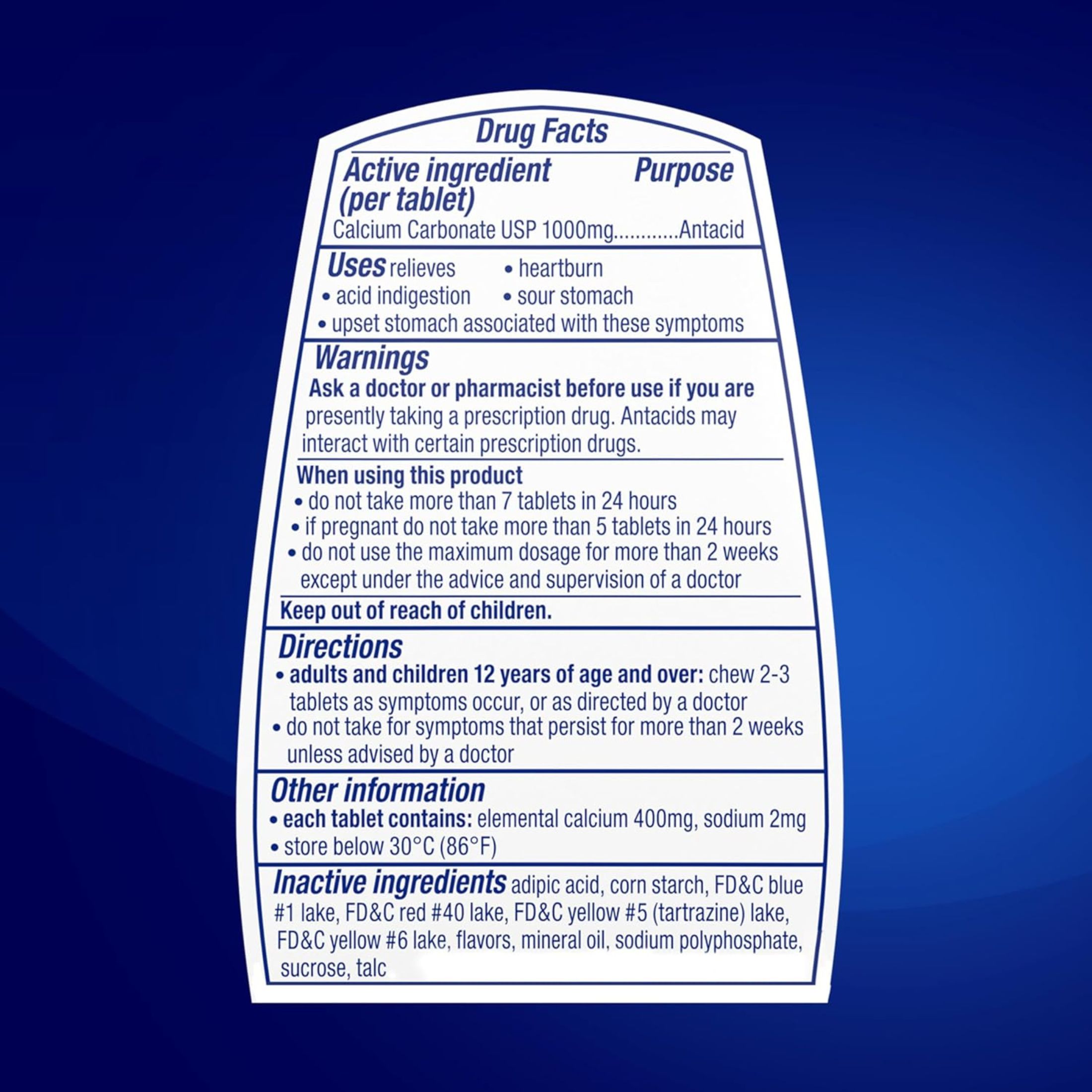 Tums 74610 Ultra Strength Assorted Fruit Antacid Chewable Tablet For Heartburn Relief