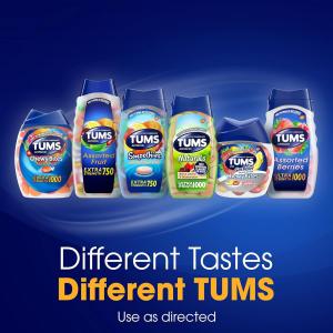 Tums 74610 Ultra Strength Assorted Fruit Antacid Chewable Tablet For Heartburn Relief