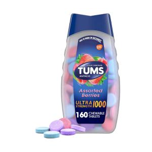 Tums Ultra Strength Chewable Antacid Tablets For Heartburn Relief, Assorted Berries