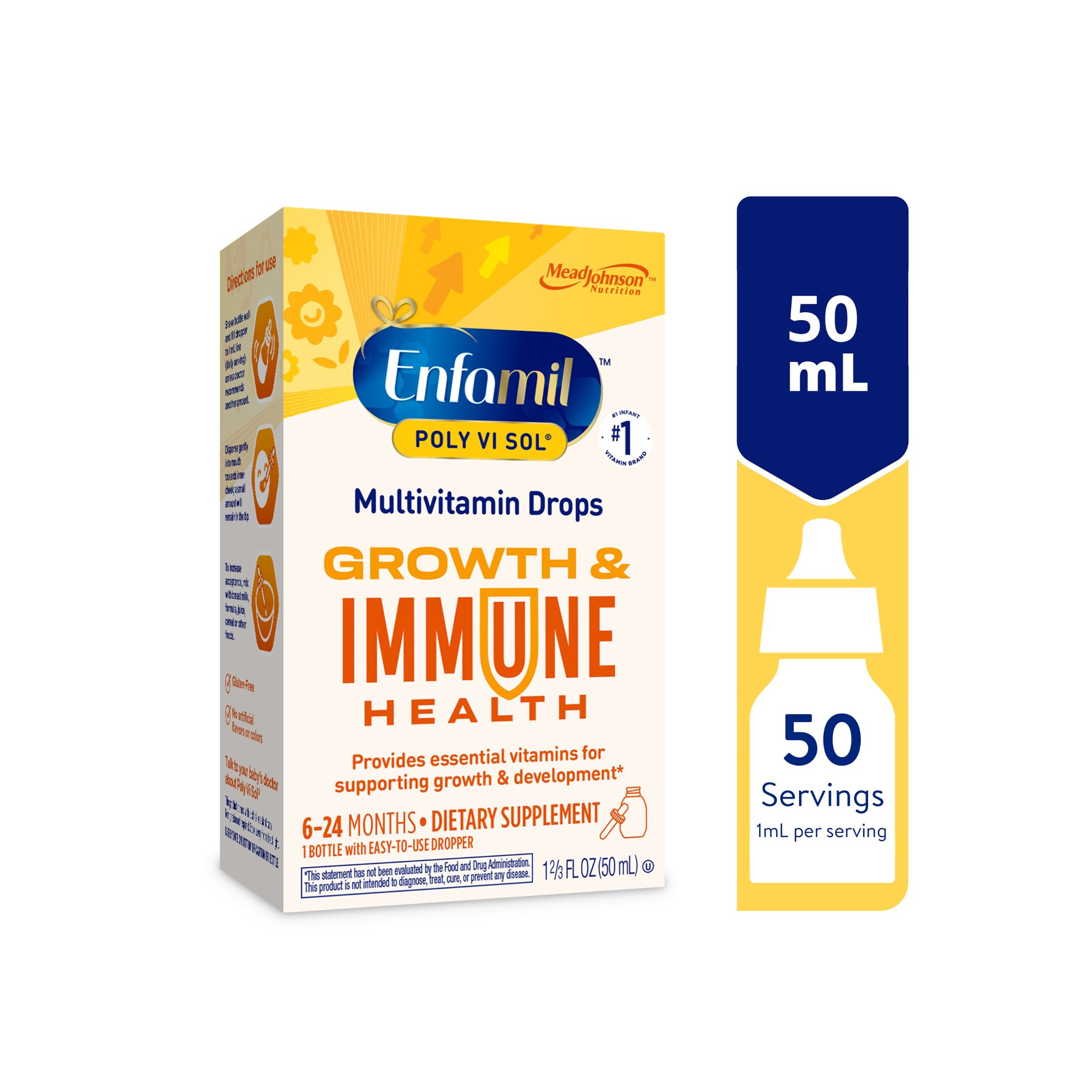 Enfamil Poly-Vi-Sol Multivitamin Supplement Drops For Infants And Toddlers - 50 Ml