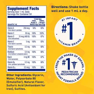 Enfamil Poly-Vi-Sol Multivitamin Supplement Drops For Infants And Toddlers - 50 Ml