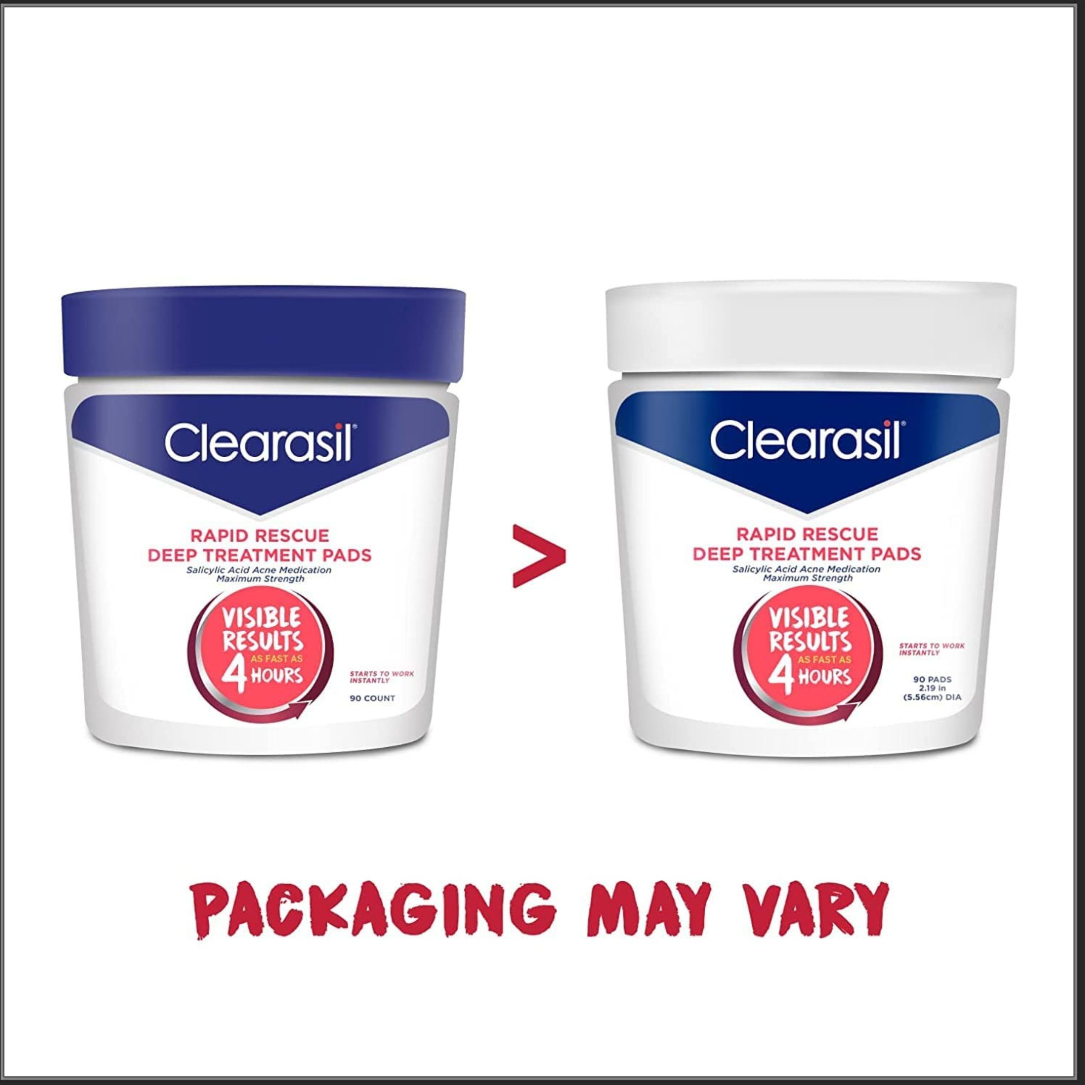 Clearasil Rapid Rescue Deep Treatment Pads Salicylic Acid Acne Medication Maximum Strength