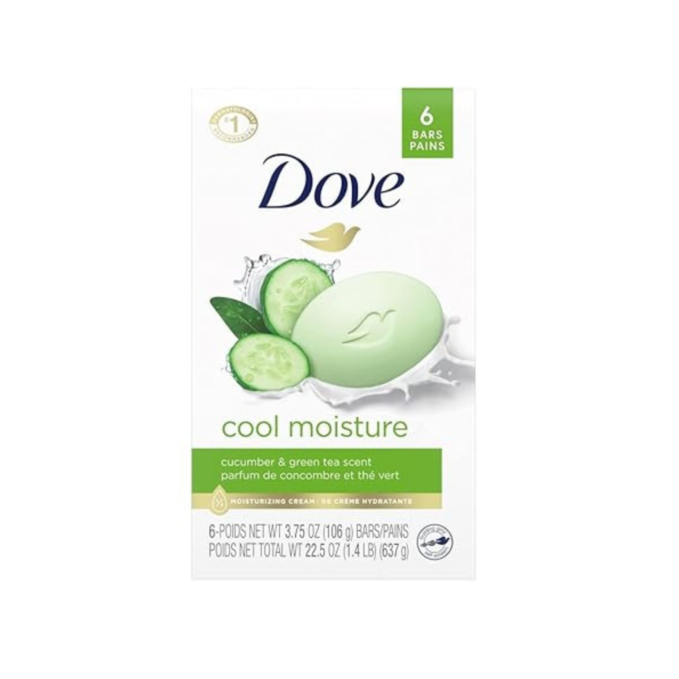 Dove Beauty Bar Go Fresh Cool Moisture Gentle Cucumber & Green Tea Scent