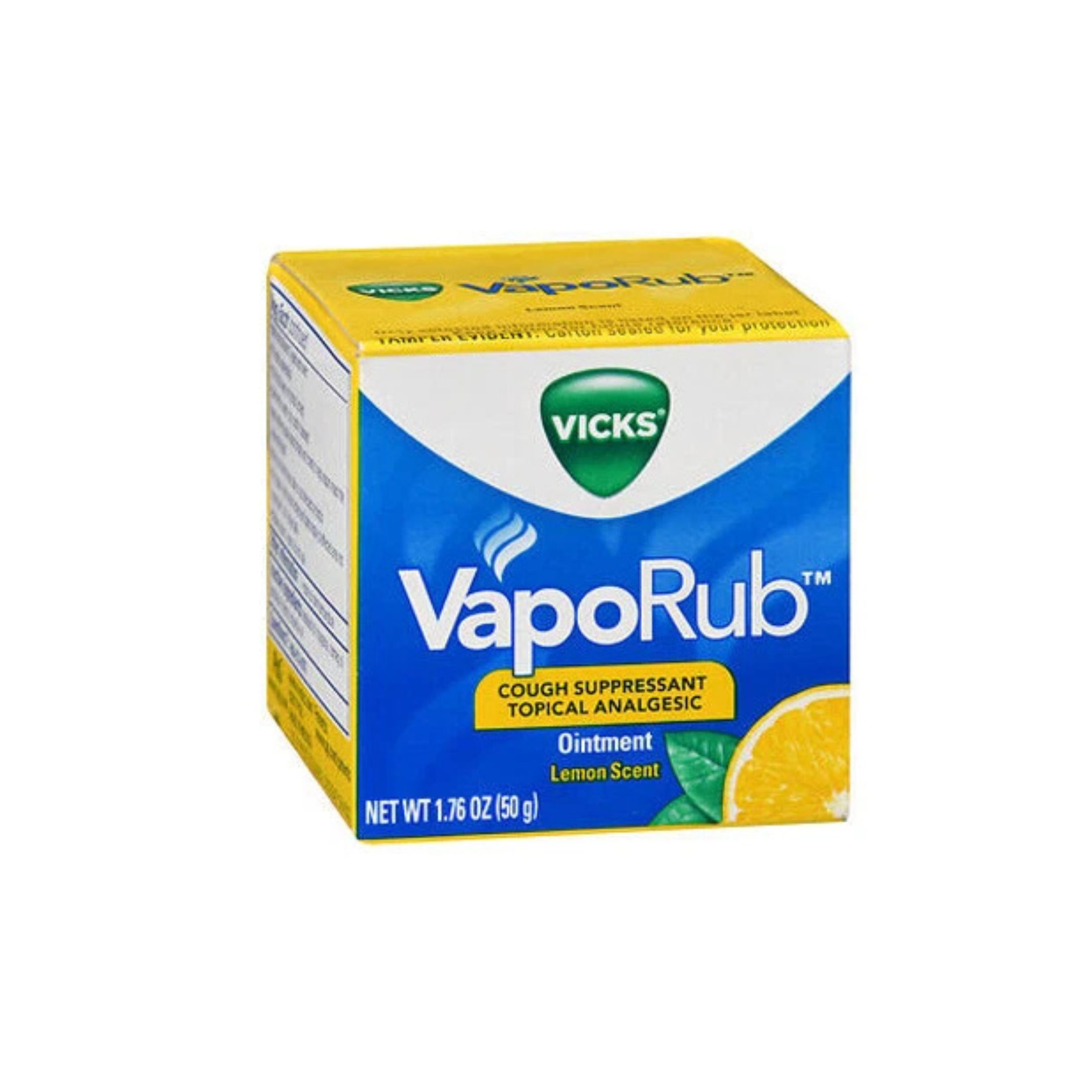 Vicks Ointment, Cough Suppressant/Topical Analgesic, Lemon Scent 1.76 Oz