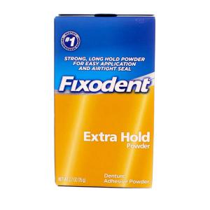 Fixodent Denture Adhesive Powder, Extra Hold, 2.7 Oz (76 G)