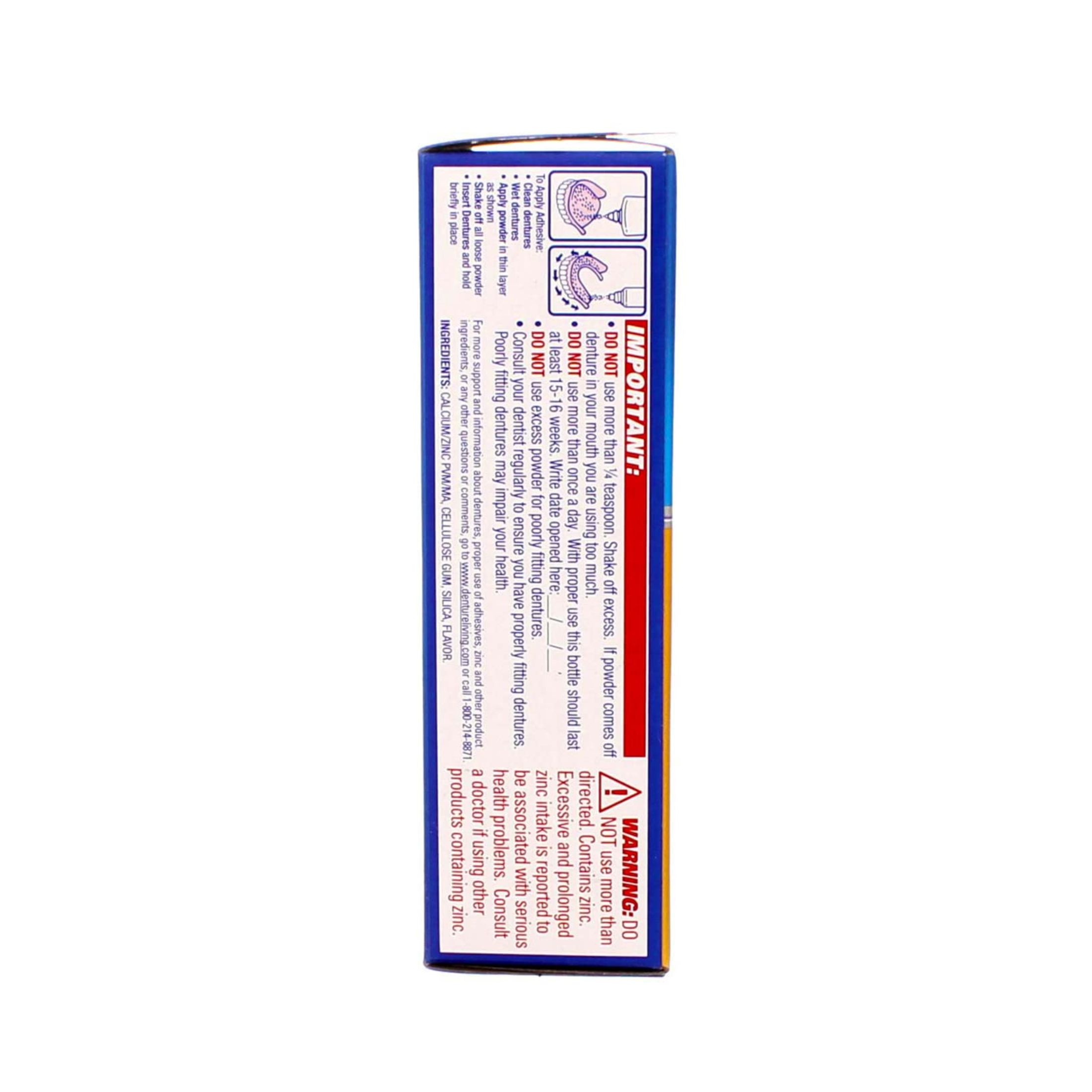 Fixodent Denture Adhesive Powder, Extra Hold, 2.7 Oz (76 G)