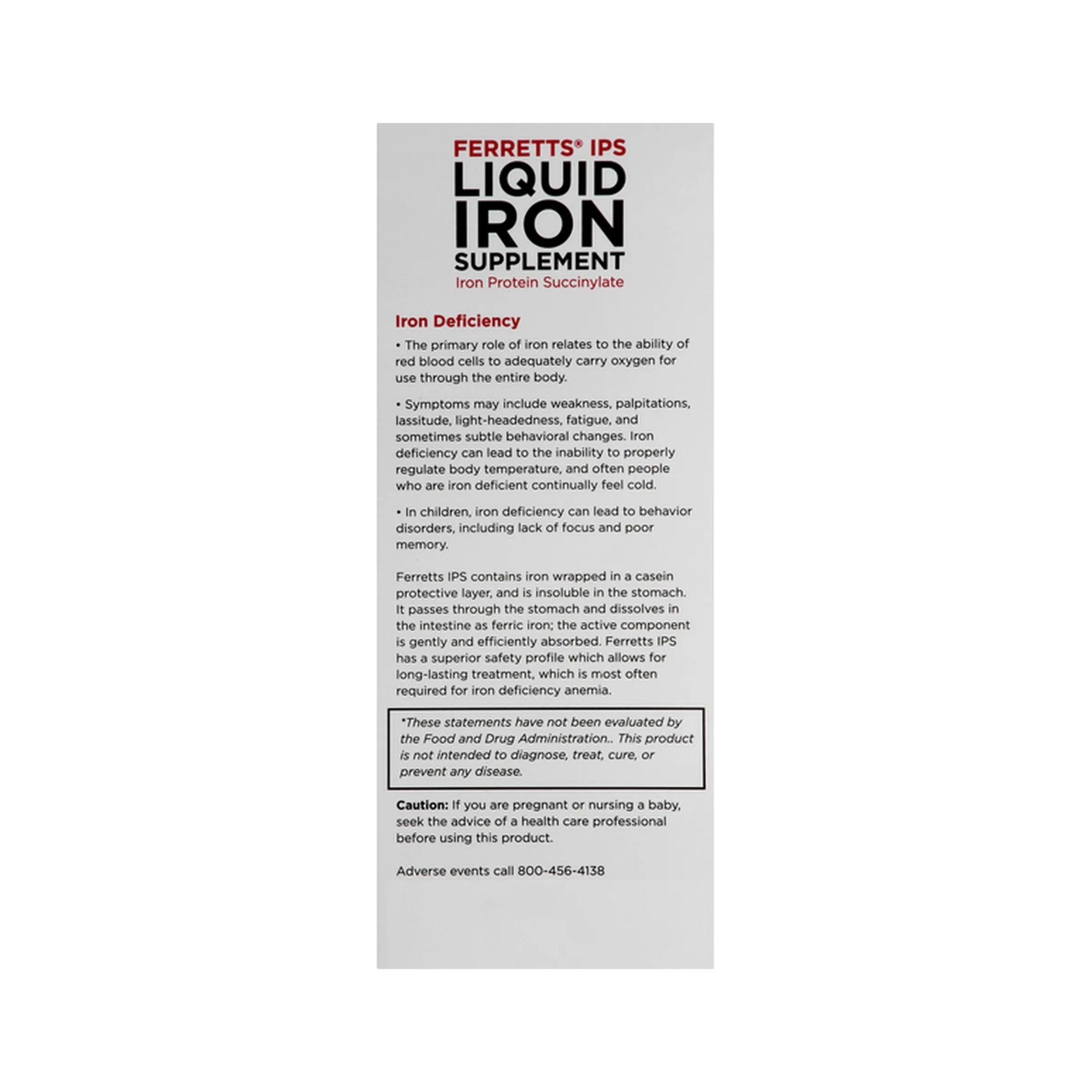 Ferrett's IPS Liquid Iron Supplement Strawberry Flavor