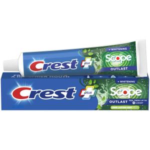 Crest Complete Plus Scope Outlast + Whitening Long Lasting Mint Fluoride Toothpaste, 5.4 Oz
