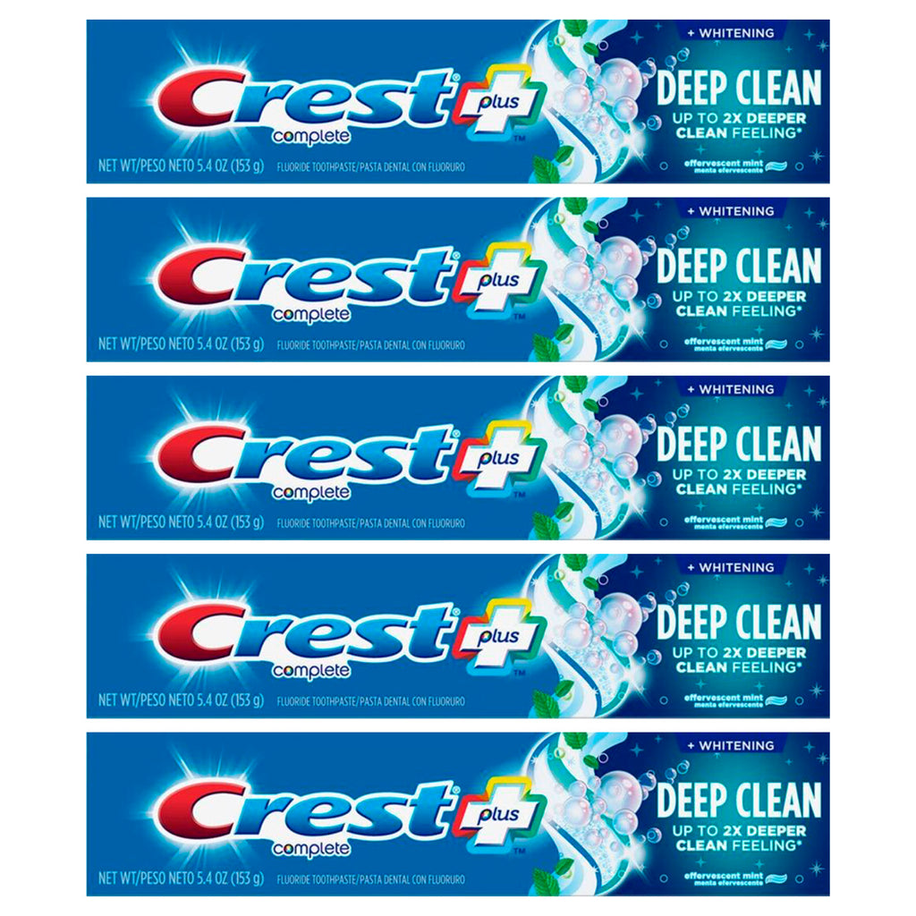 Crest Effervescent Mint Deep Clean + Whitening Complete Plus Anticavity Fluoride Toothpaste - 5.4 Ounce