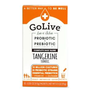 GoLive Probiotic + Prebiotic Packets Orange - 10ct