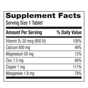 Caltrate 600+D Plus Minerals Calcium Supplement Tablets