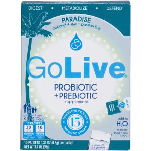 Mass Probiotics GoLive Probiotic + Prebiotic Packets Paradise Coconut Passion Fruit - 10ct