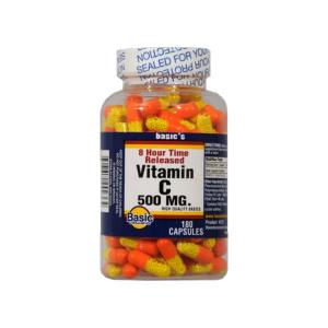 Basic Vitamins 8 Hour Time Released Vitamin C 500 Mg