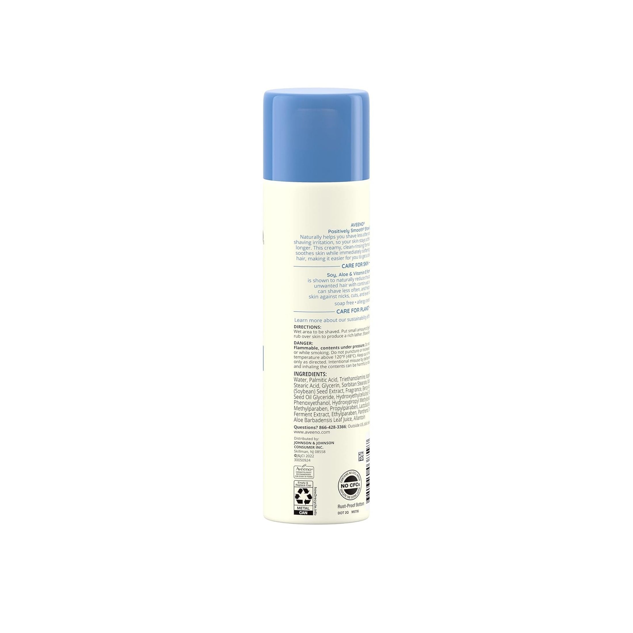 Aveeno Positively Smooth Shave Gel With Soy, Aloe & Vitamin E - Lightly Scented