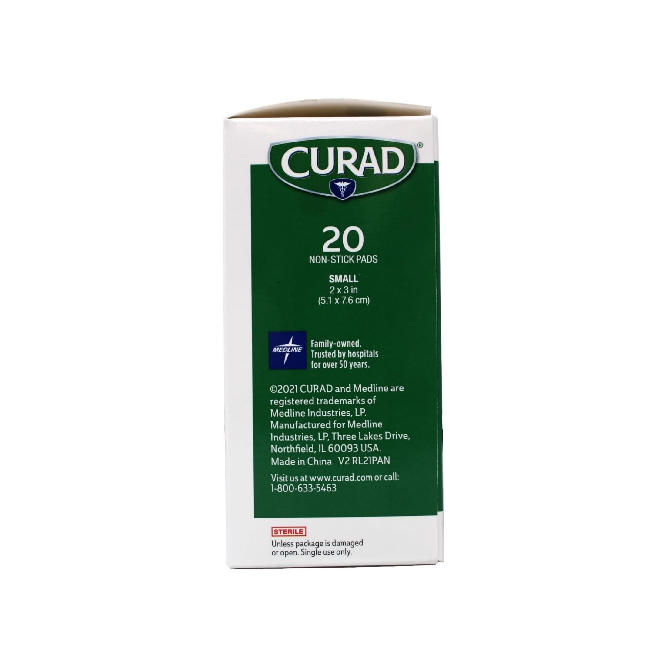 Curad Small Non-Stick Pads 2 X 3 In
