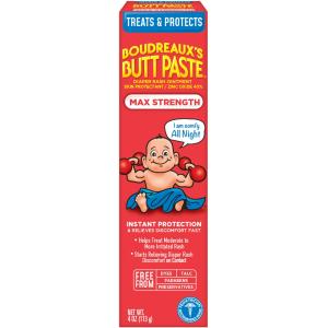 Boudreaux's Butt Paste Max Strength Diaper Rash Cream Ointment