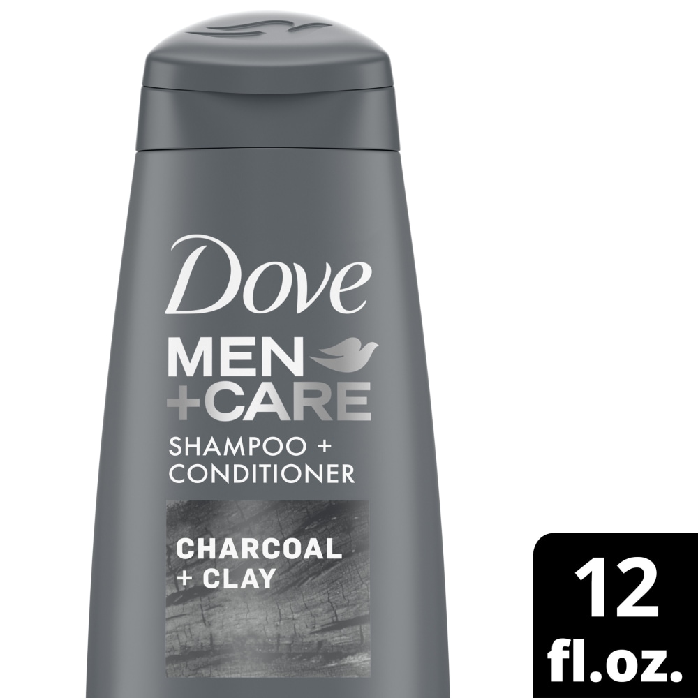 Dove Men+Care Charcoal + Clay Purifying Shampoo, 12 Fl Oz