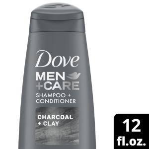 Dove Men+Care Charcoal + Clay Purifying Shampoo, 12 Fl Oz