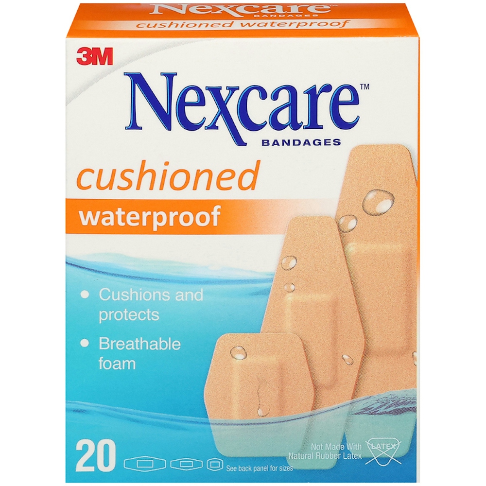 Nexcare Bandages, Cushioned Foam, Waterproof, Assorted