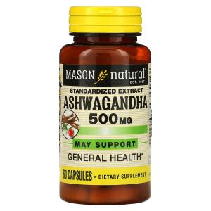 Mason Natural Ashwagandha Standardized Extract 500 Mg Capsules