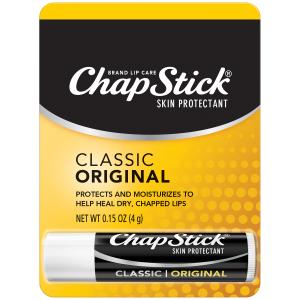 ChapStick Classic Regular Flavor Skin Protectant Lip Balm Tube 12ct