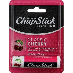 ChapStick Classic Cherry Flavor Skin Protectant Flavored Lip Balm Tube, 0.15 Oz