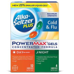 Alka-Seltzer Plus Liquid Gels Day/Night Maximum Strength Cold & Flu 16 Ea Box