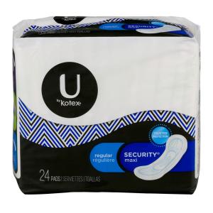 Kotex U By Security Regular Maxi Pads