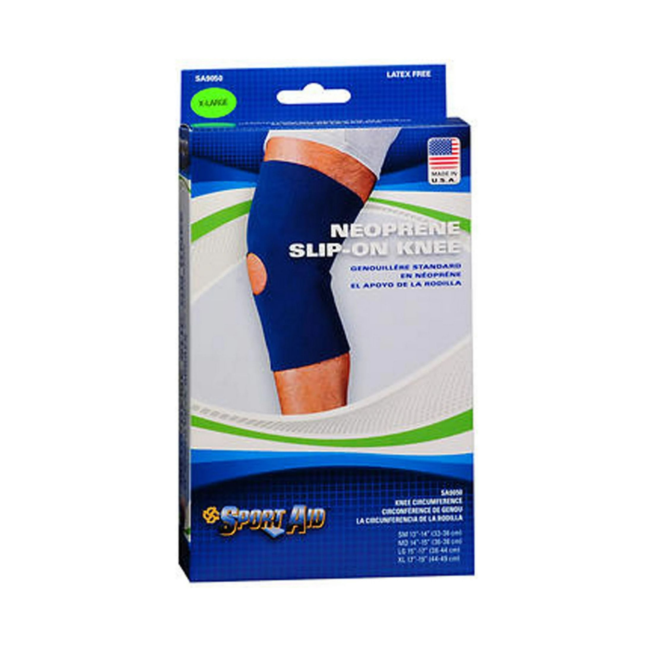 Sport Aid Neoprene Open Patella Knee Sleeve, XL