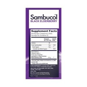 Sambucol Immune Syrup, Original Formula, 16,720 Mg, Black Elderberry 4 Fl Oz