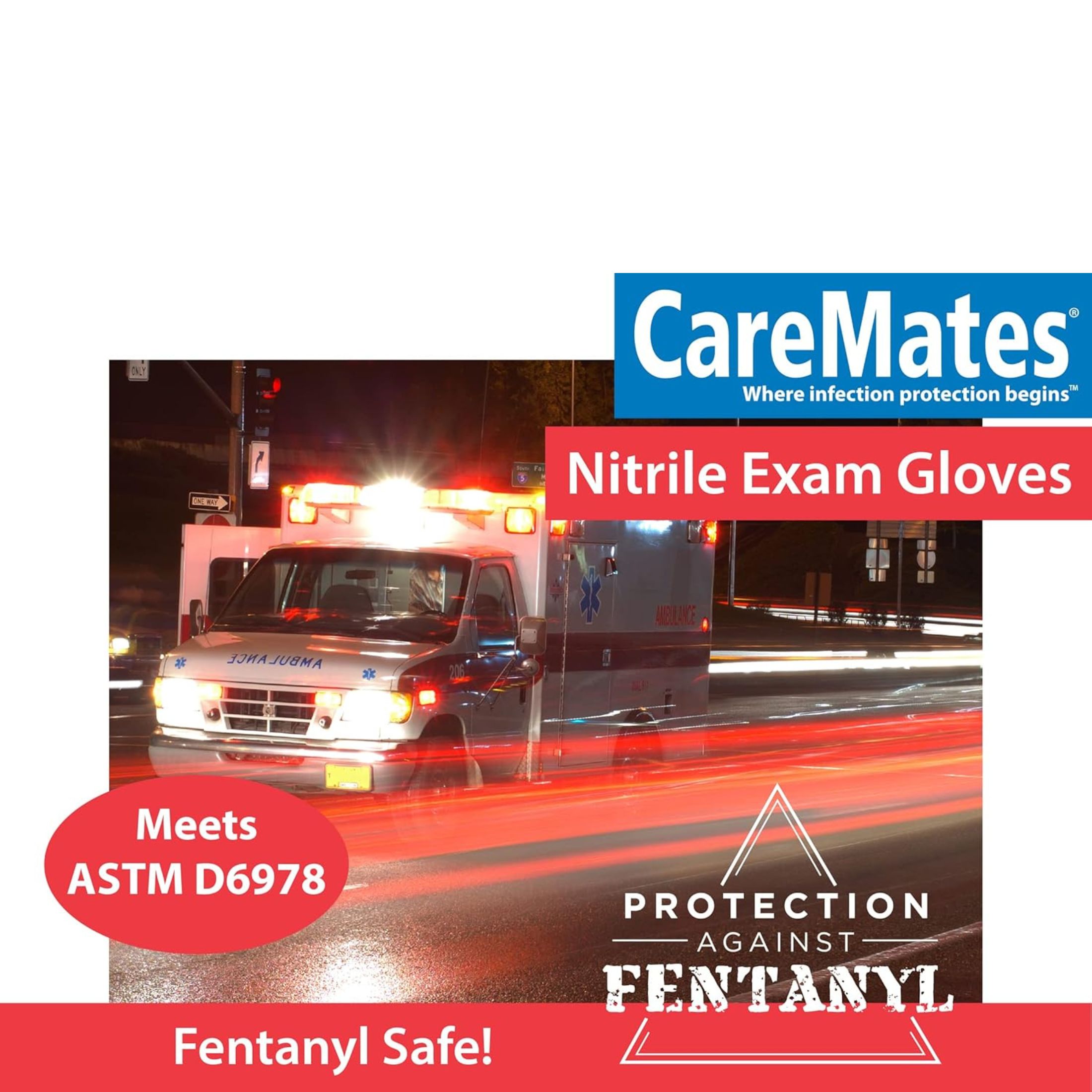 CareMates Vytrile Exam Latex Free Gloves, Small Gloves