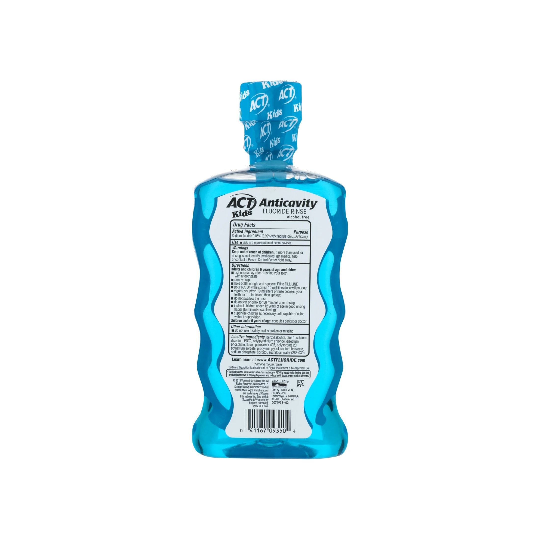 ACT Kids Fluoride Rinse, Anticavity, Ocean Berry, Nickelodeon SpongeBob SquarePants