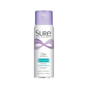 Sure Aerosol Unscented Anti Perspirant Deodorant 6 Oz