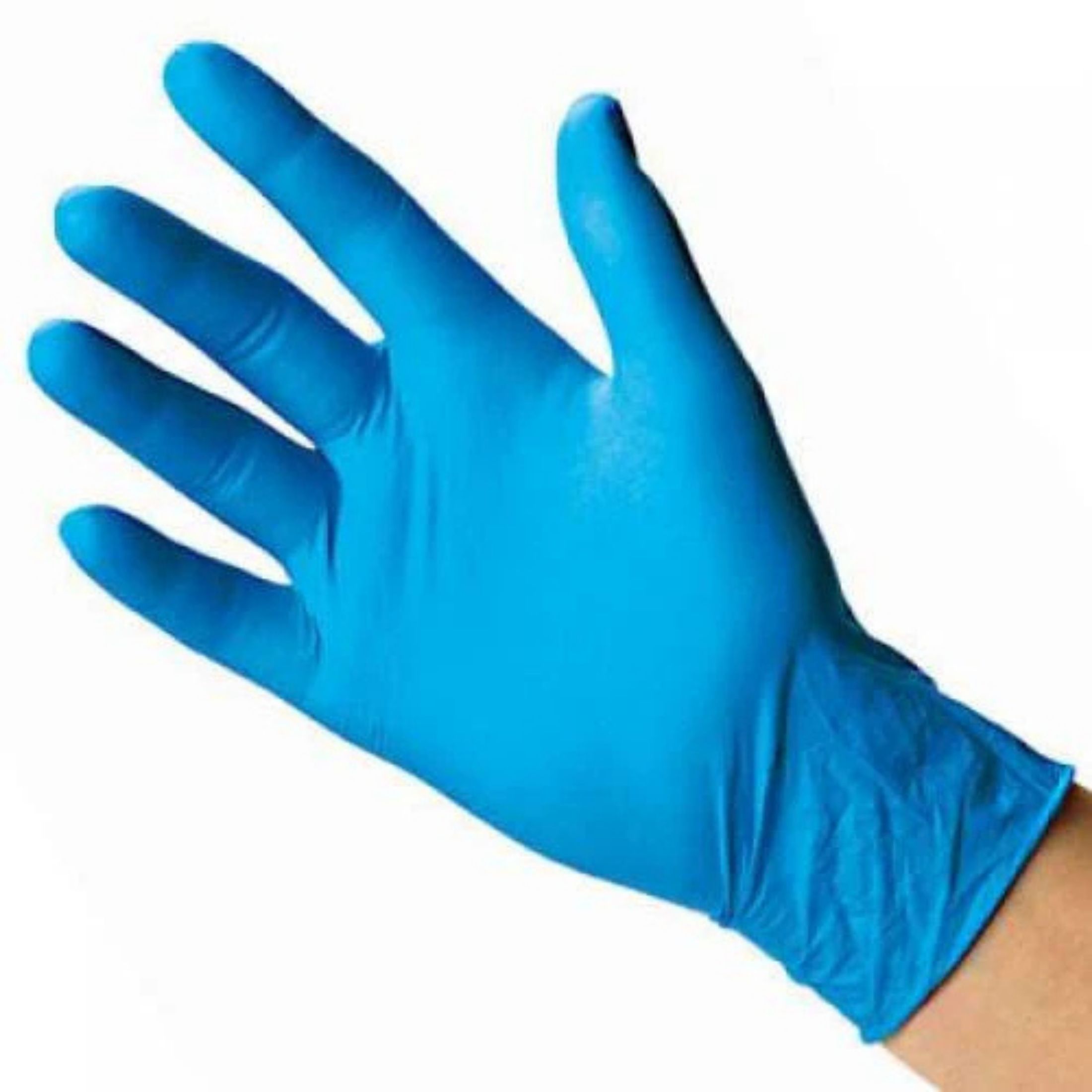 Dynarex Safe-Touch Blue Nitrile Exam Gloves, Powder-Free