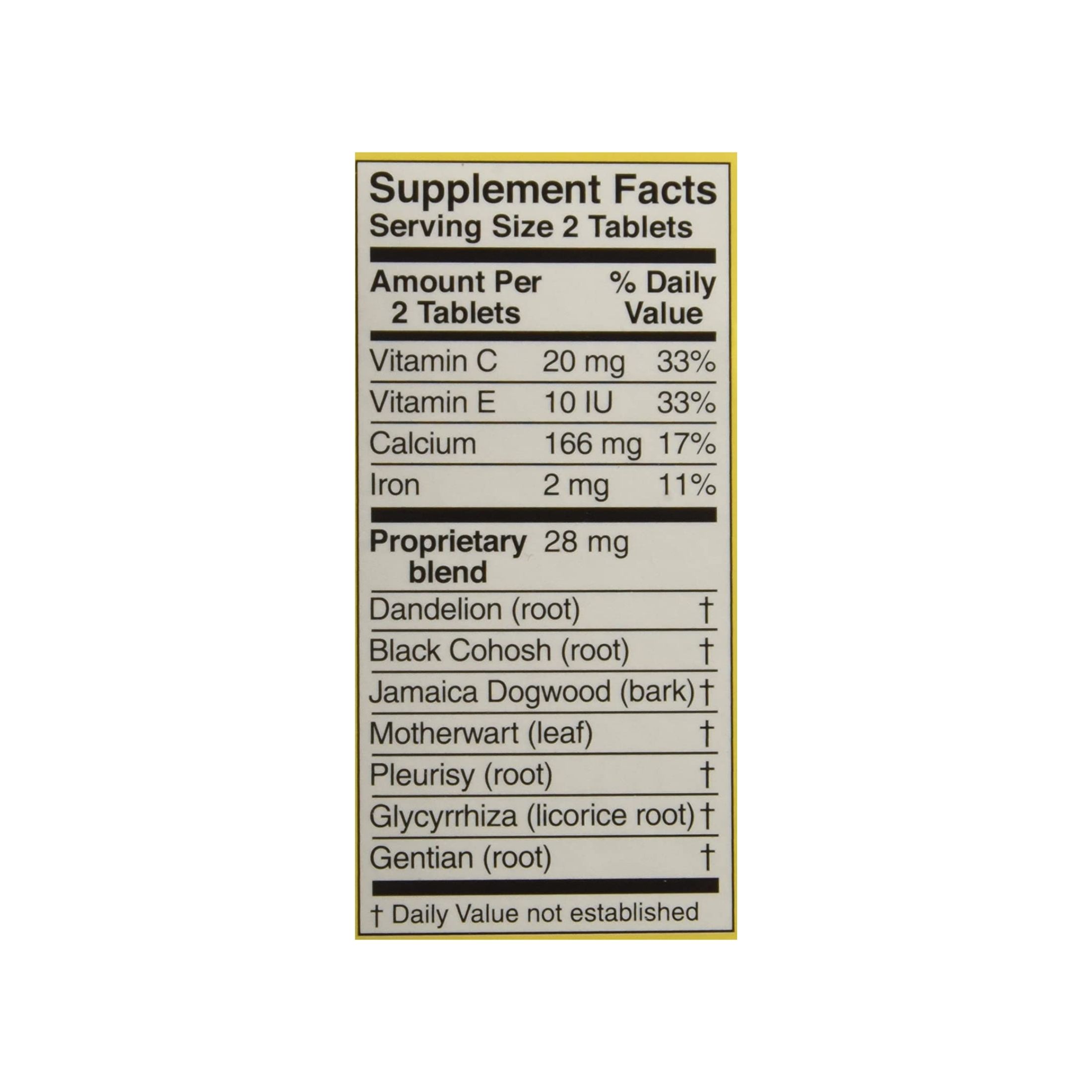 Lydia Pinkham Herbal Tablet Supplement 72 Tablets