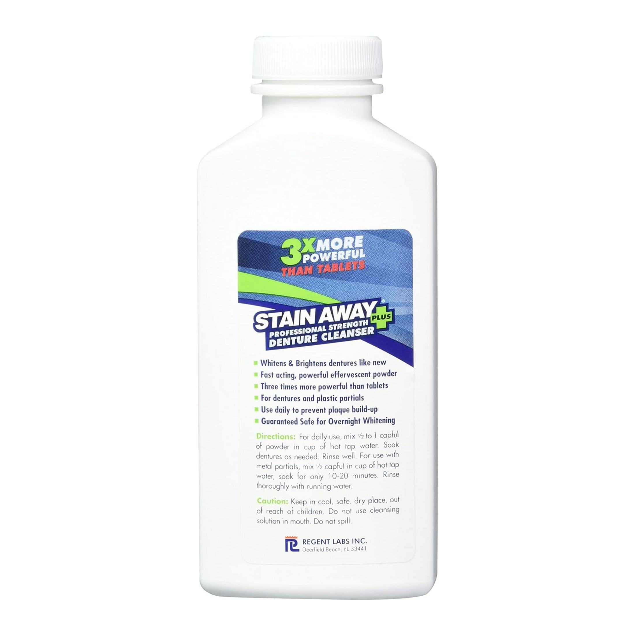 Stain Away Plus Denture Cleanser, Professional Strength - 8 Oz