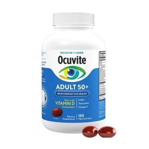 Ocuvite Bausch + Lomb Adult 50+ Eye Vitamin & Mineral Supplement Soft Gels