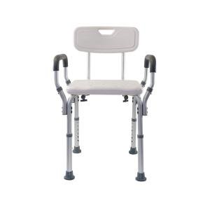 Essential Medical Supply Adjustable Removable Arm Shower Bench With Back