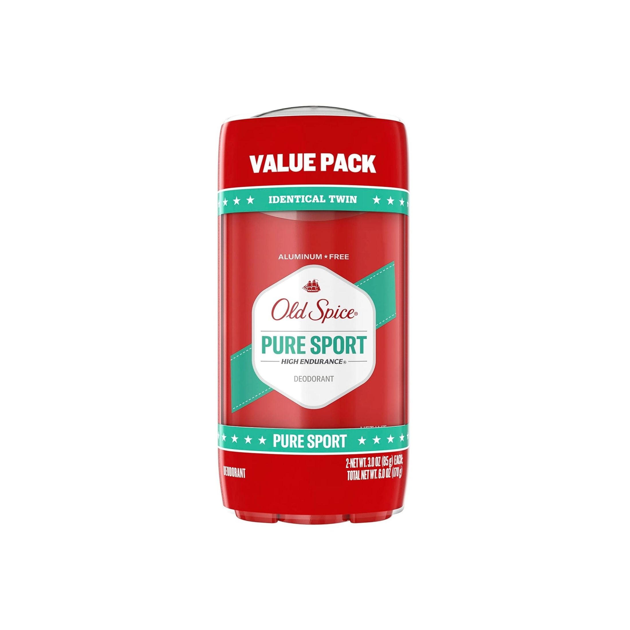 Old Spice Aluminum Free Deodorant For Men High Endurance, Pure Sport Long Lasting Stick