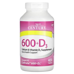 21st Century Calcium Plus D Supplement, 600 Mg