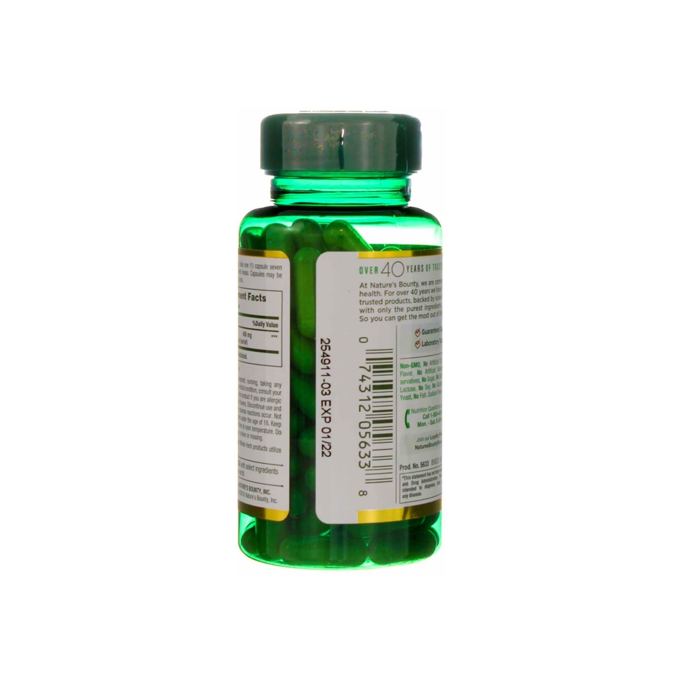 Nature's Bounty Herbal Health Echinacea Capsules, 400 Mg