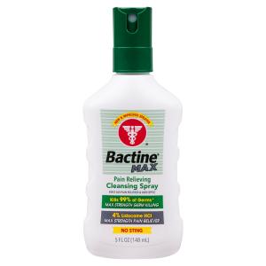 Bactine Max Cleansing Spray, Pain Relieving, 5 Fluid Ounce