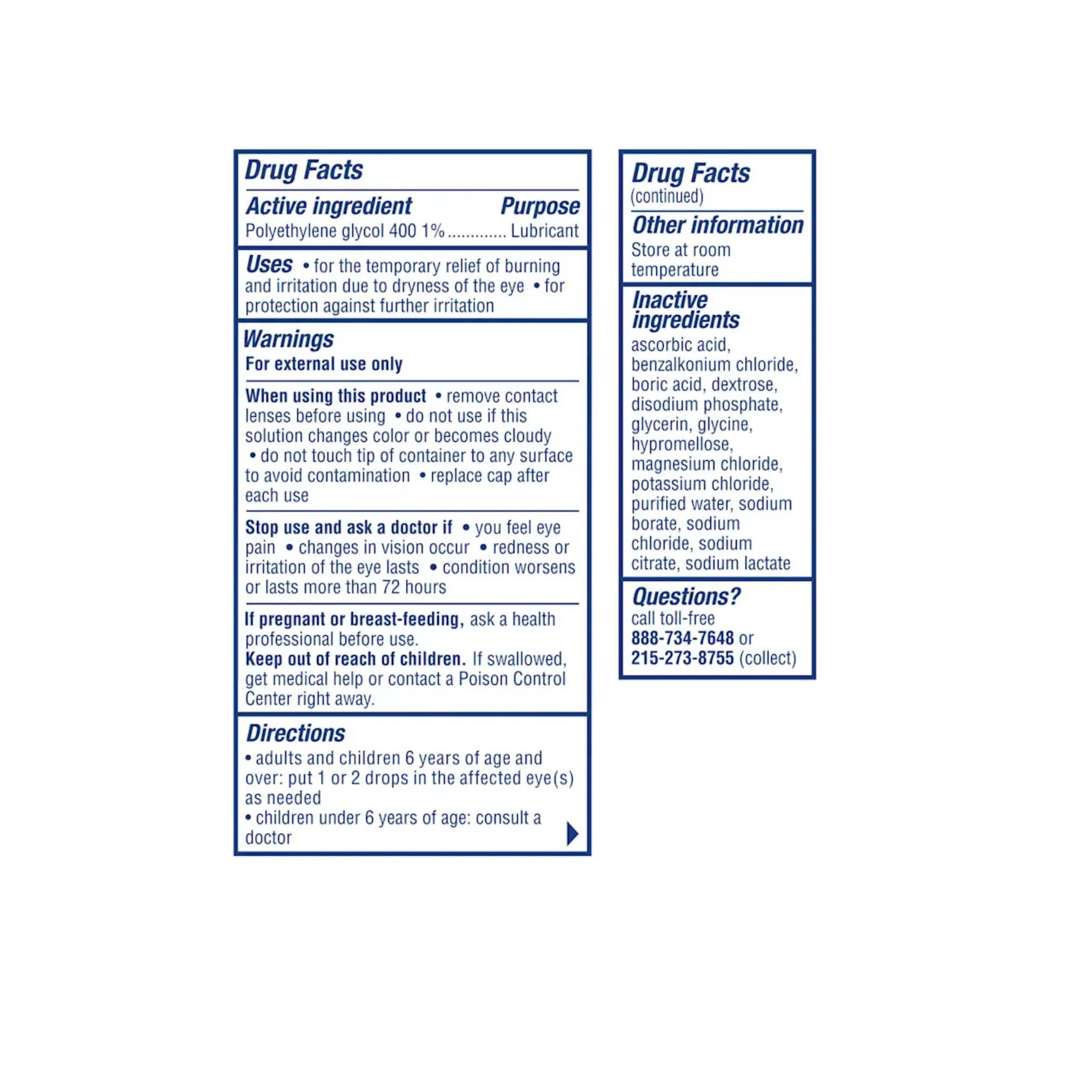 Visine Tears Dry Eye Relief 0.5 Fl Oz Box