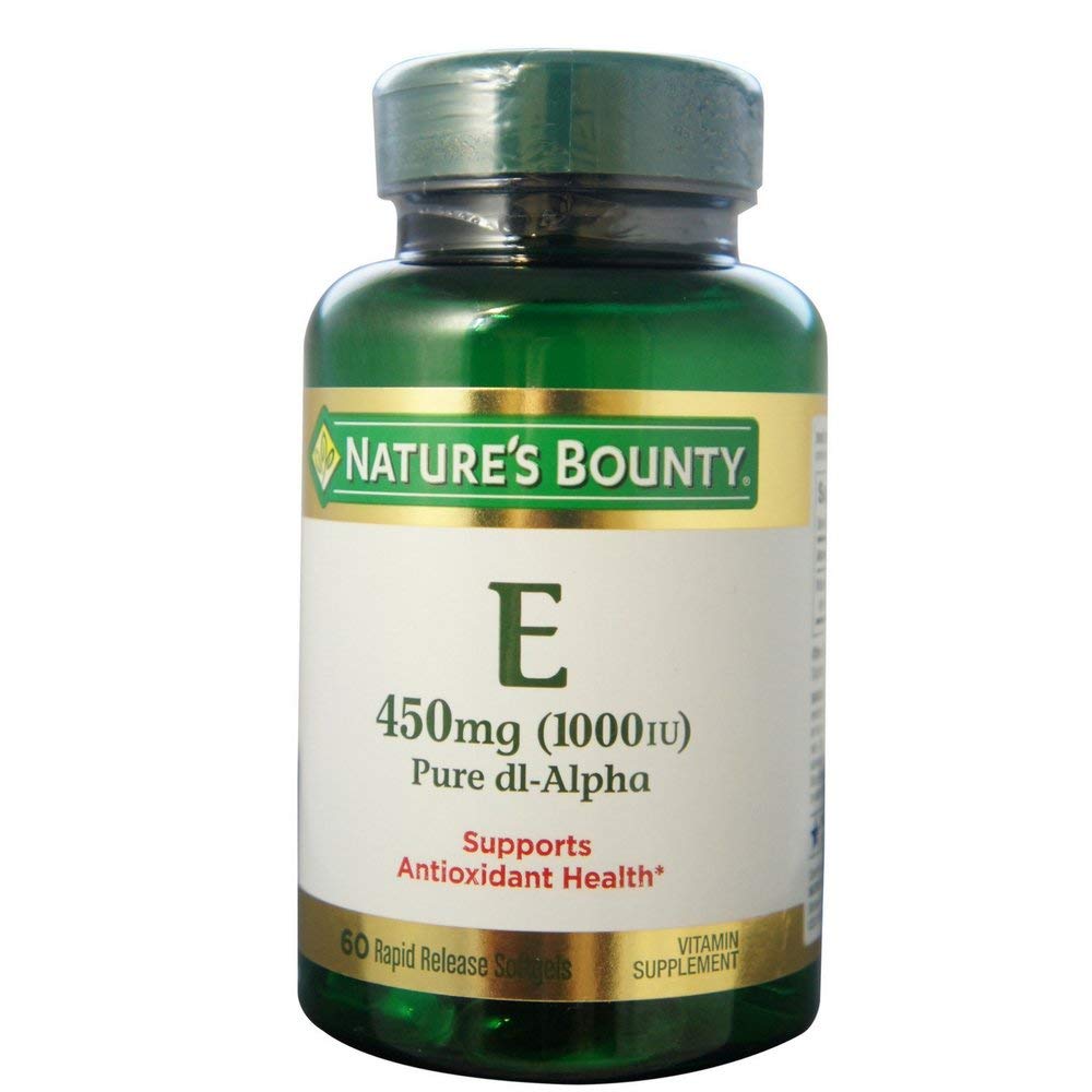 Nature's Bounty Vitamin E, Pure Dl-Alpha, 450 Mg (1000 IU), Rapid Release Softgels